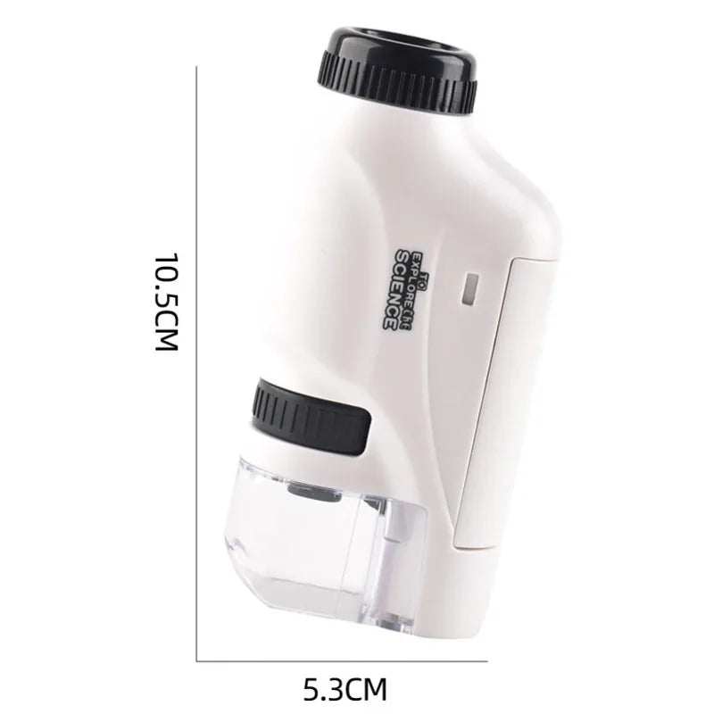 Kid's Portable Pocket Microscope with Adjustable 60-120x zoom