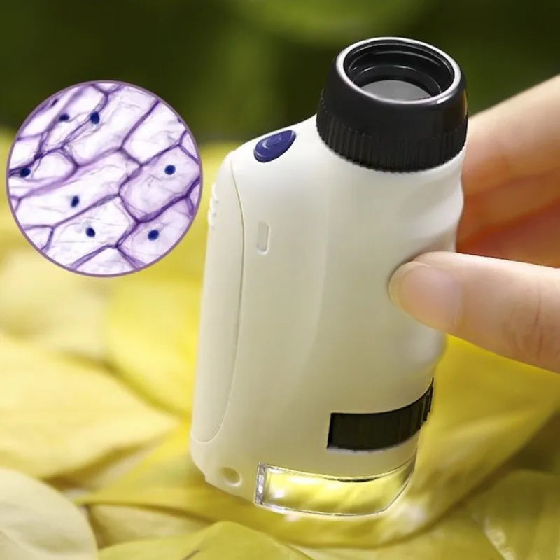 Kid's Portable Pocket Microscope with Adjustable 60-120x zoom