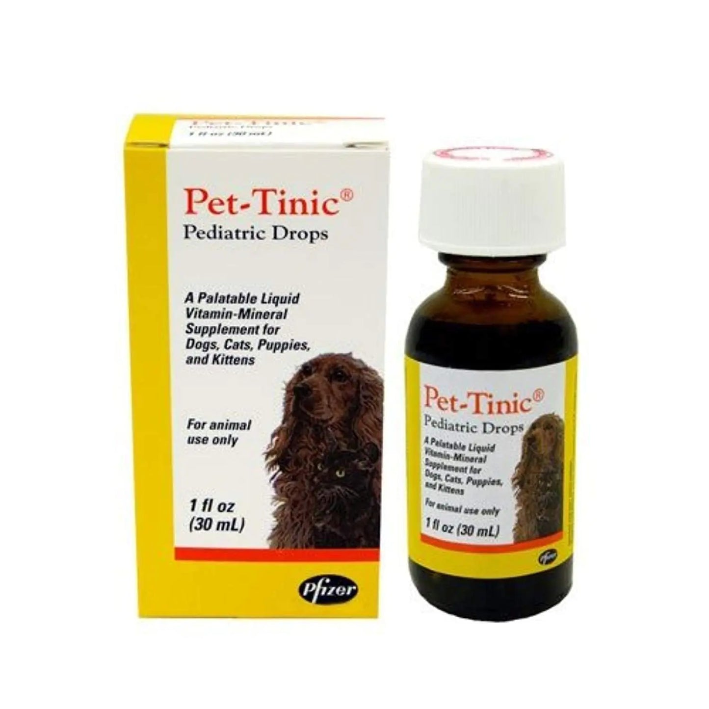Pet-Tinic Pediatric Drops for Dogs Cats Puppies and Kittens 1 oz. (30 ml) by Unknown