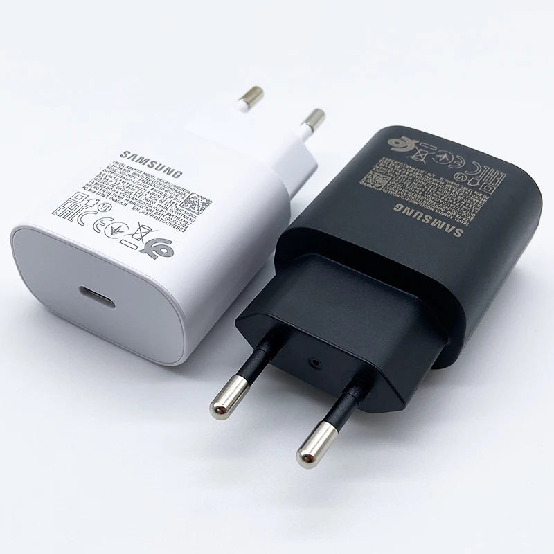 Samsung 25W Super Fast Charger – USB Type-C Adapter for Galaxy S24/S23/S22/S21/S20, A54, A05, Z Flip/Fold 5 6 4 💥🔋💯