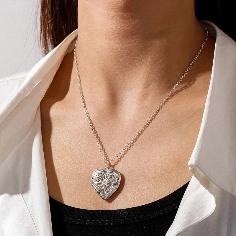 π Heart Photo Locket Necklace β Sweet Love Chain for Women π«π· Gift-Ready Charm