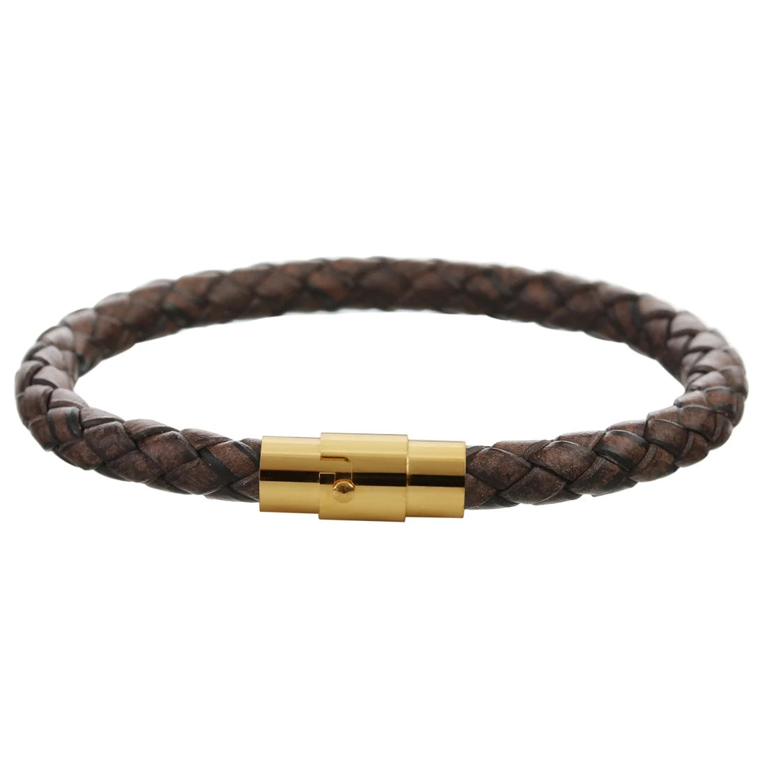 π₯ Handmade Vintage Leather Bracelet for Men β Magnetic Buckle & Adjustable Fit (19-22cm) π₯
