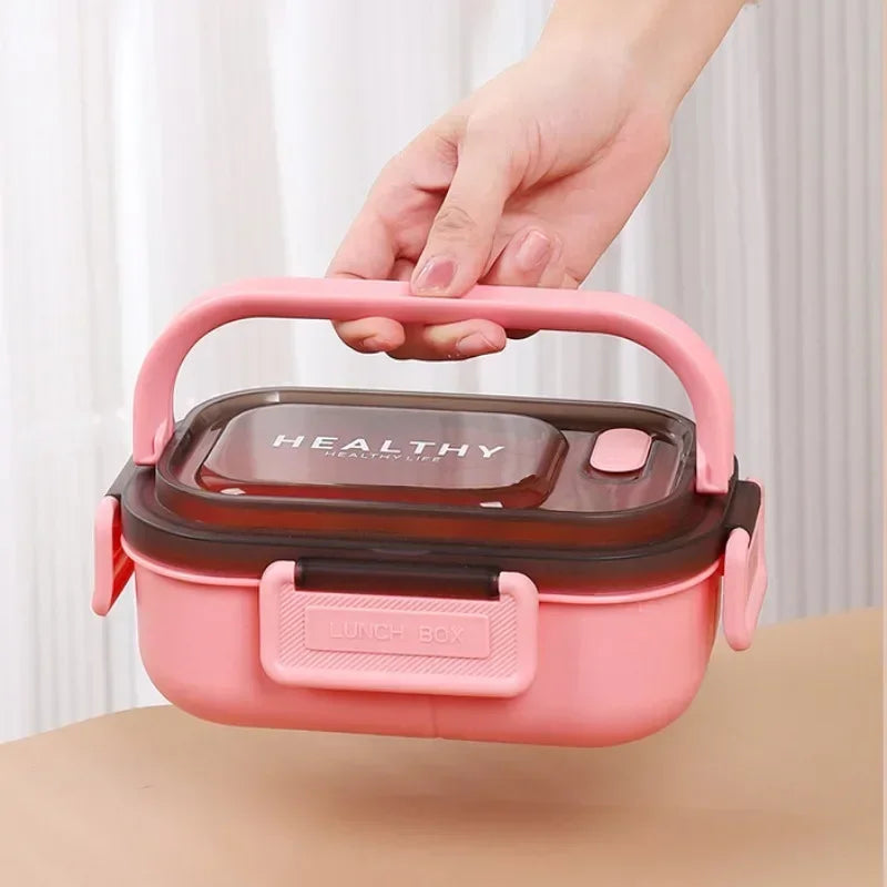🌿 Eco-Friendly Lunch Box – Portable & Sectioned Wheat Straw Design! 🍱♻️
