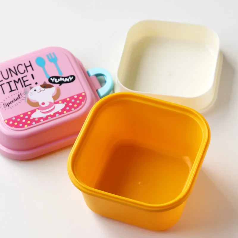 🎨 Cartoon Kids Lunch Box – Safe & Durable Plastic, Fun Design for School 🍱✨