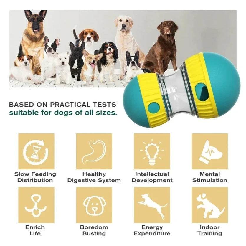 🐶 Tumbler Leaky Food Ball – Smart Fun + Slow Feeding in One!