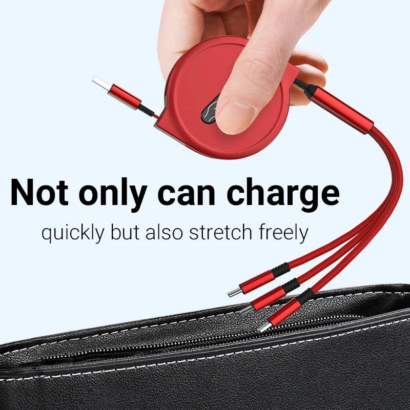 3-in-1 Retractable Fast Charging Cable ⚡️ (iPhone | Micro USB | Type-C)