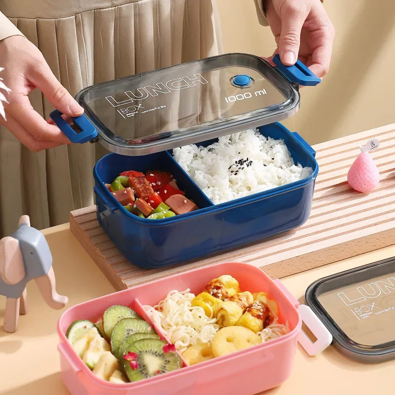 🥢 Lunch Box with Fork & Spoon – Leakproof & Microwave-Safe 🍱🔥