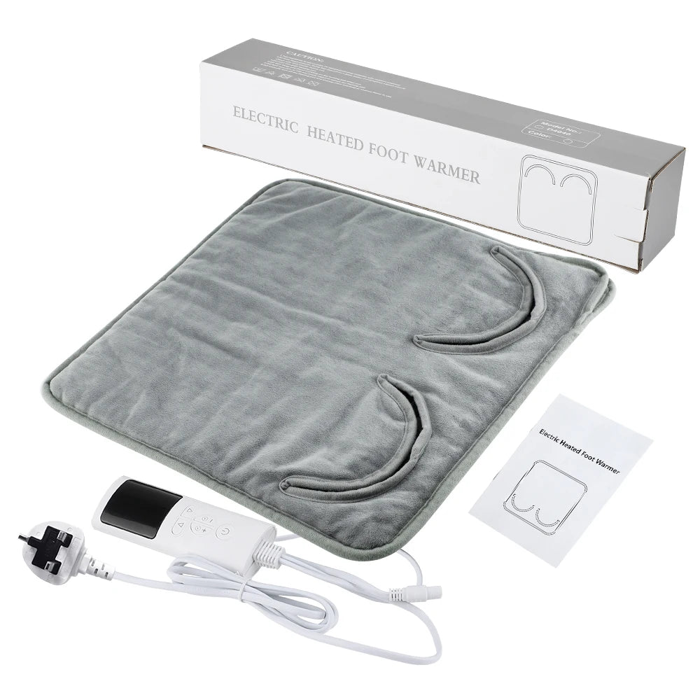 🔥🦶 Electric Foot Warmer Pad – Soft, Washable & Cozy Heat!
