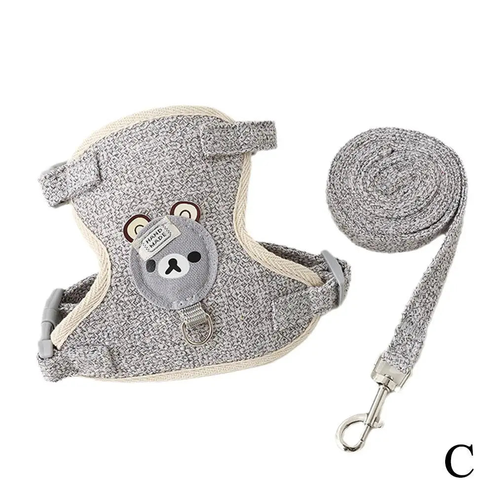 πΎπ Breathable Adjustable Pet Harness & Leash β Easy & Comfy!