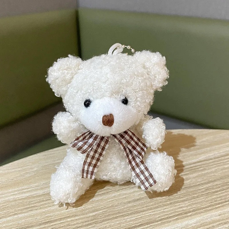 8CM Soft Teddy Bear Cute Plush Bag Keychain Car for Pendant Doll Kids Toys Stuffed Animals Fluffy Bear Gift