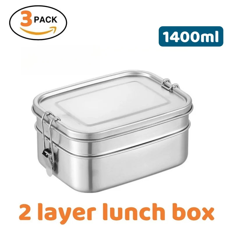 "π₯π± Leak-Proof Stainless Steel Bento Box β Portable, Durable & Dishwasher Safe! ππ΄"
