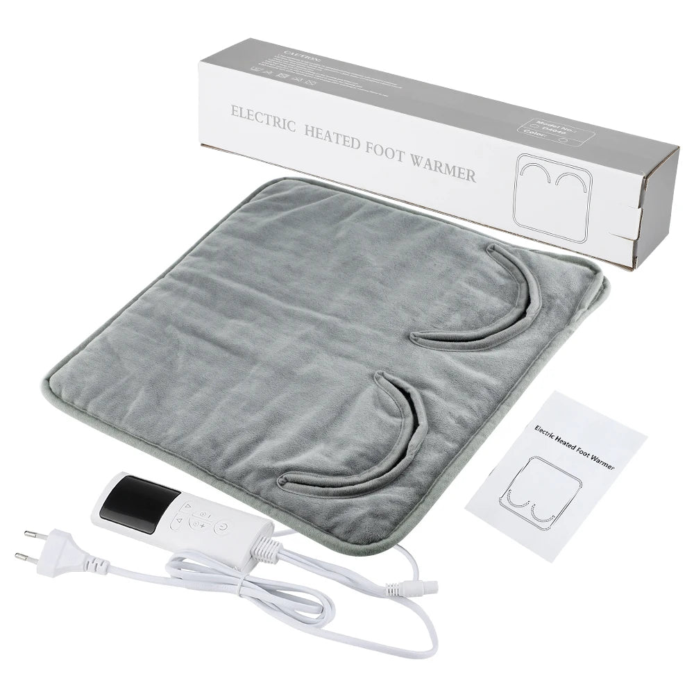 🔥🦶 Electric Foot Warmer Pad – Soft, Washable & Cozy Heat!