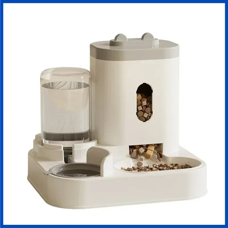 "🍽️💧 Automatic Pet Feeder & Water Fountain – Large Capacity, Convenient & Smart! 🐶🐱✨"