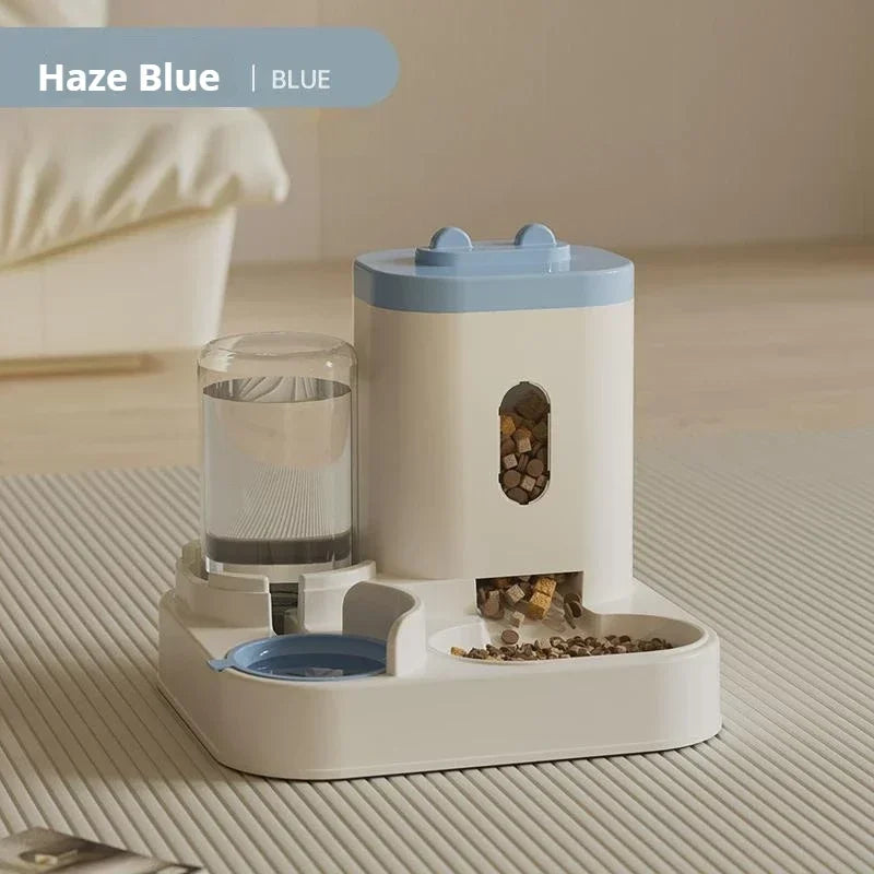 "🍽️💧 Automatic Pet Feeder & Water Fountain – Large Capacity, Convenient & Smart! 🐶🐱✨"