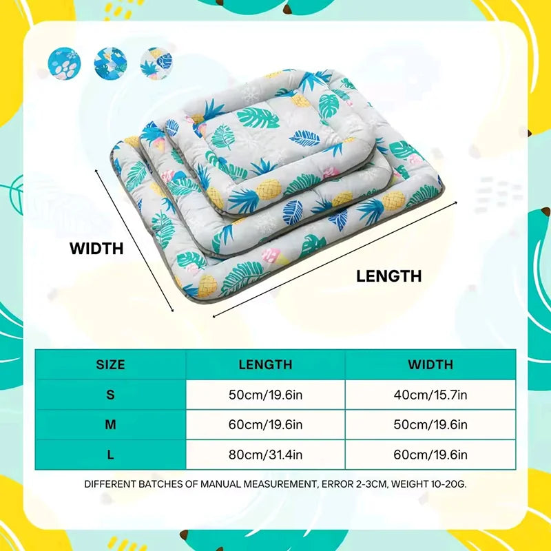 โ๏ธ๐พ Paw Print Cooling Mat โ Breathable & Comfy for Pets!