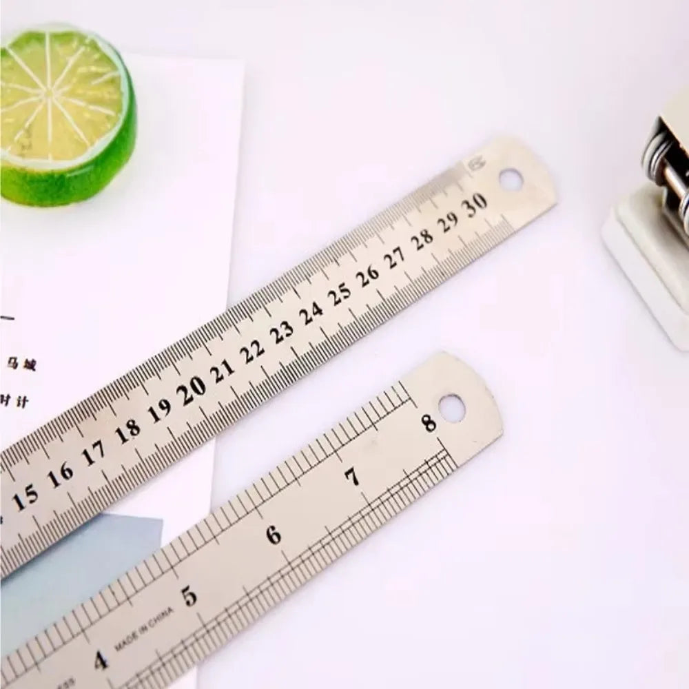📏 High-Precision 15-30 cm Double-Sided Stainless Steel Ruler