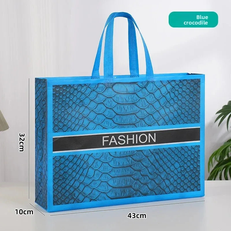 Customizable Eco-Friendly Non-Woven Fabric Shopping Bags 3D Handheld Clothing Footwear Apparel Logo Printable