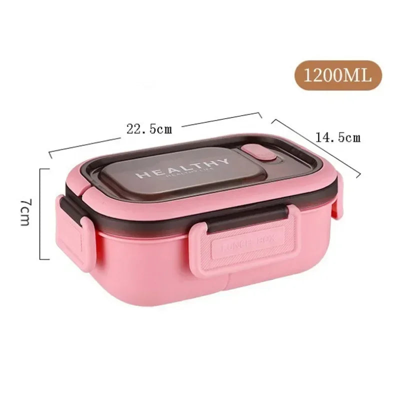 🌿 Eco-Friendly Lunch Box – Portable & Sectioned Wheat Straw Design! 🍱♻️