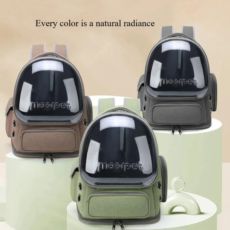 "ππΎ Stylish & Comfy β Transparent Pet Travel Backpack! π±πΆβ¨"