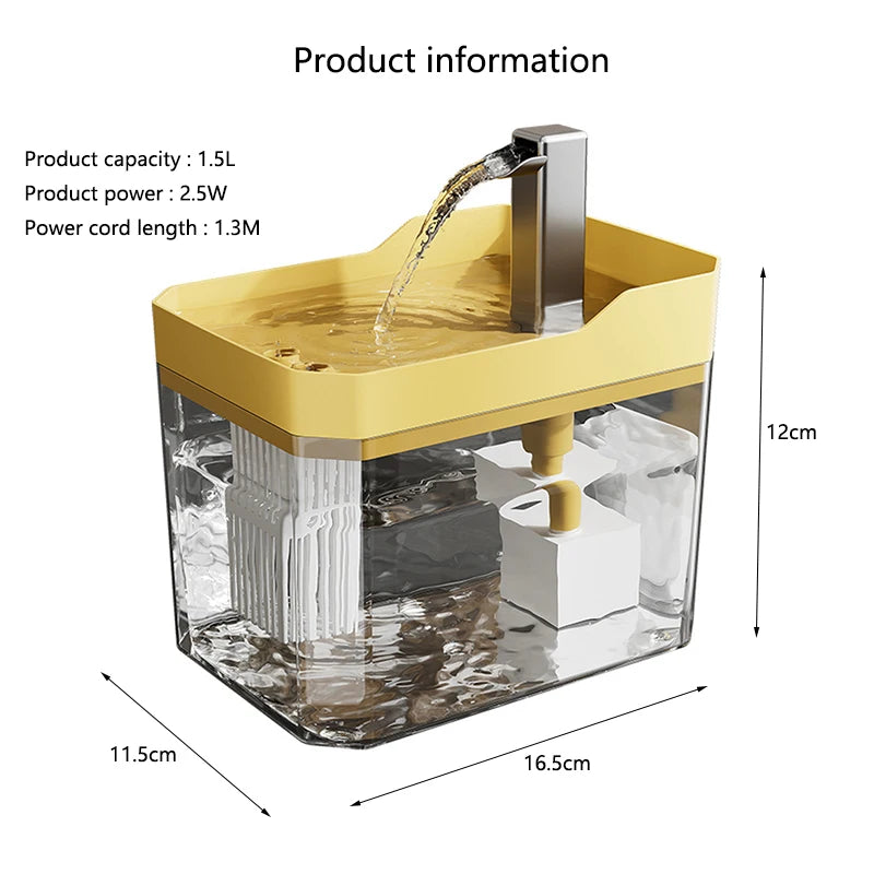 đ§đ¶ Automatic Transparent Pet Water Dispenser â Smooth Flow!