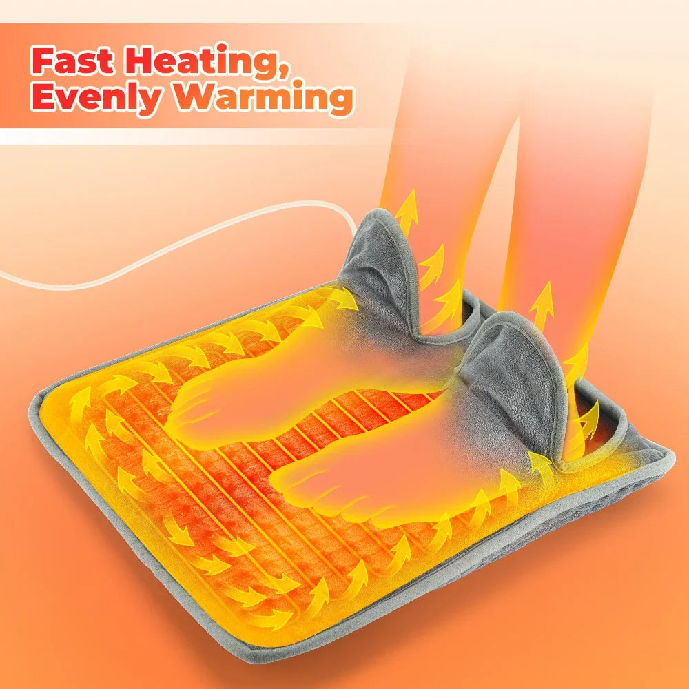 🔥🦶 Electric Foot Warmer Pad – Soft, Washable & Cozy Heat!
