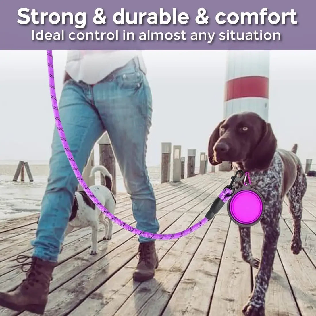 β¨π Reflective Strong Dog Leash β For All Sizes!