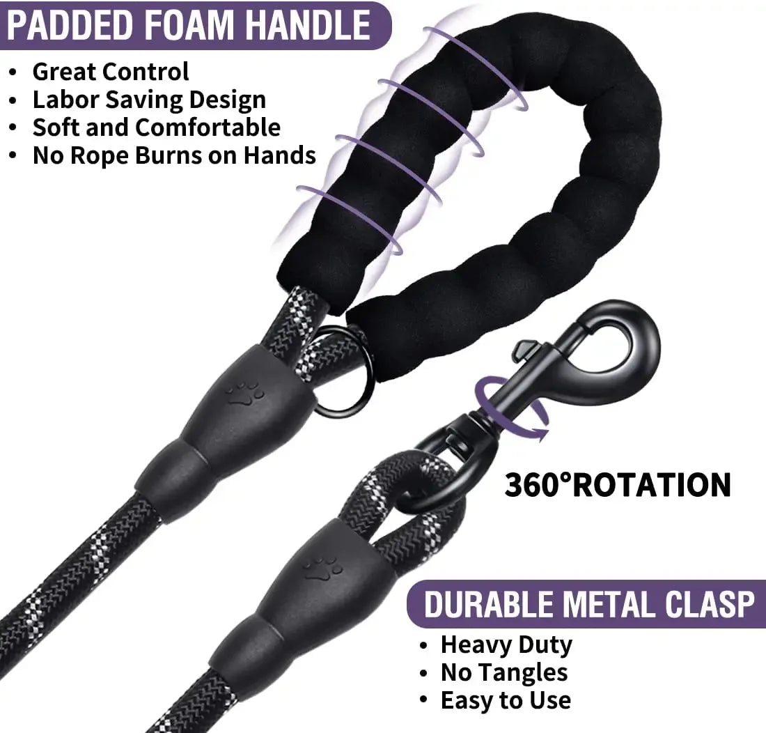 β¨π Reflective Strong Dog Leash β For All Sizes!