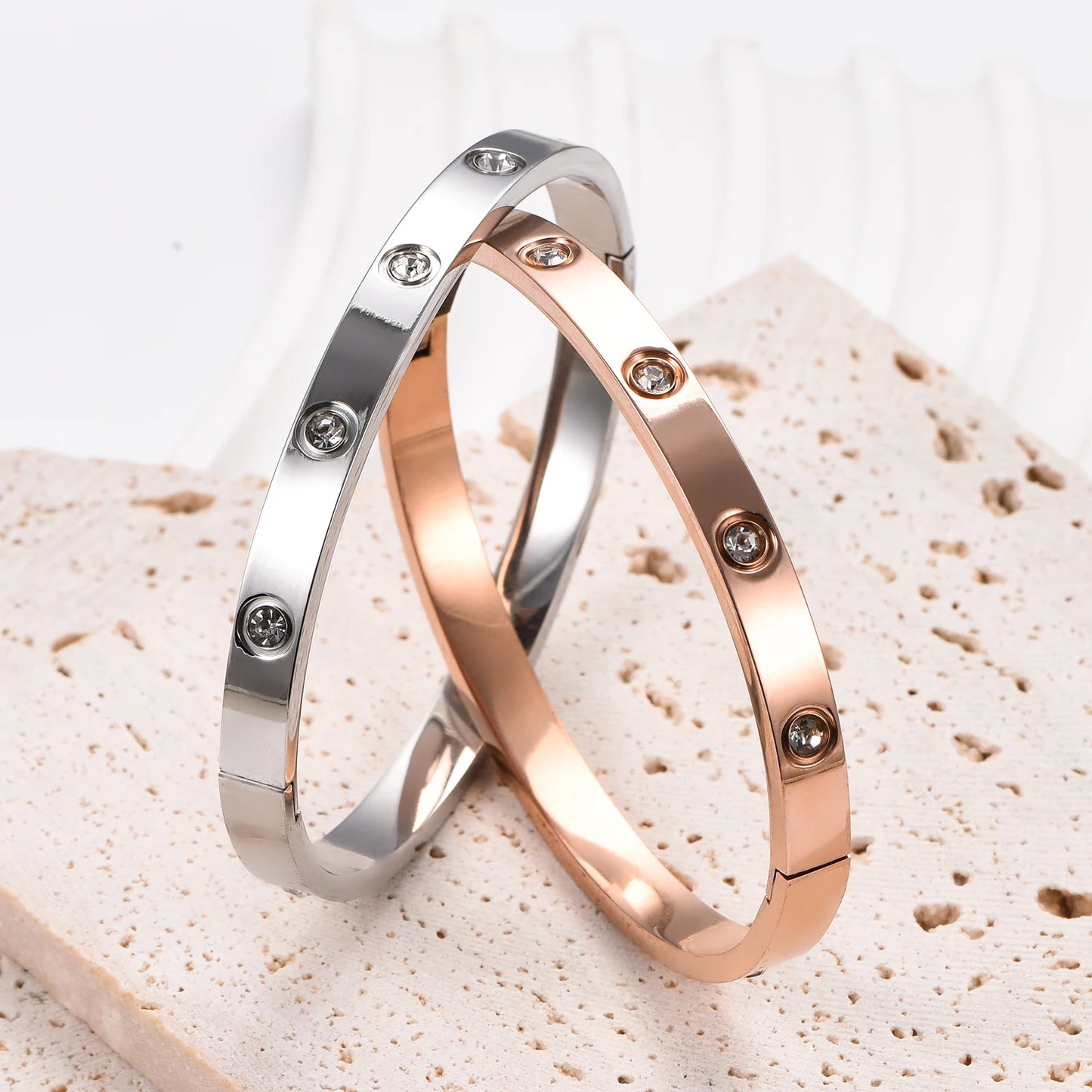π 6mm Wide Zircon Bangle β Timeless Shine, Effortless Glam!