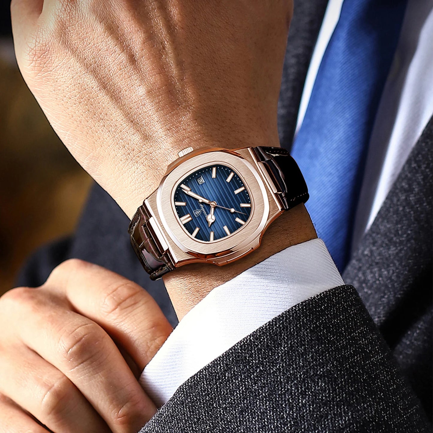 🕶️ POEDAGAR Square Chronograph – Where Rugged Meets Refined