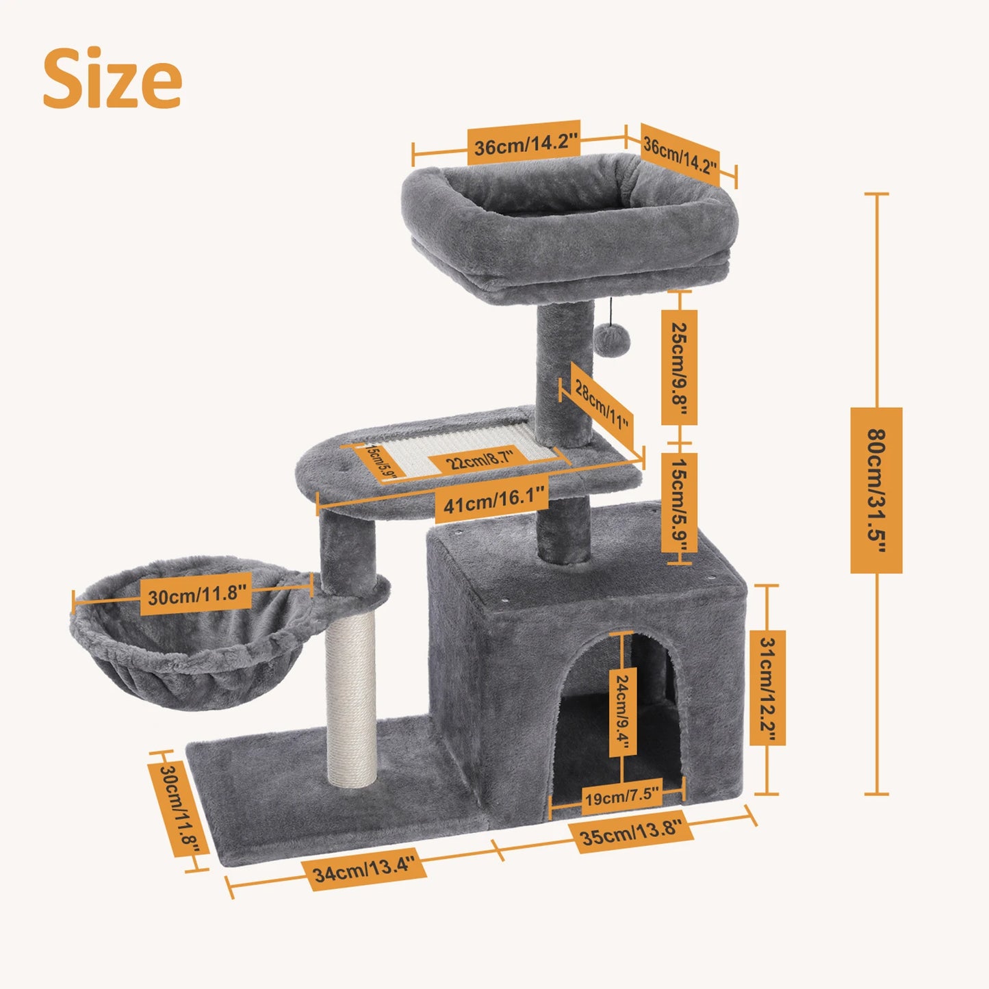 π±π° Indoor Cat Tree β Scratching Posts & Cozy Hammock!