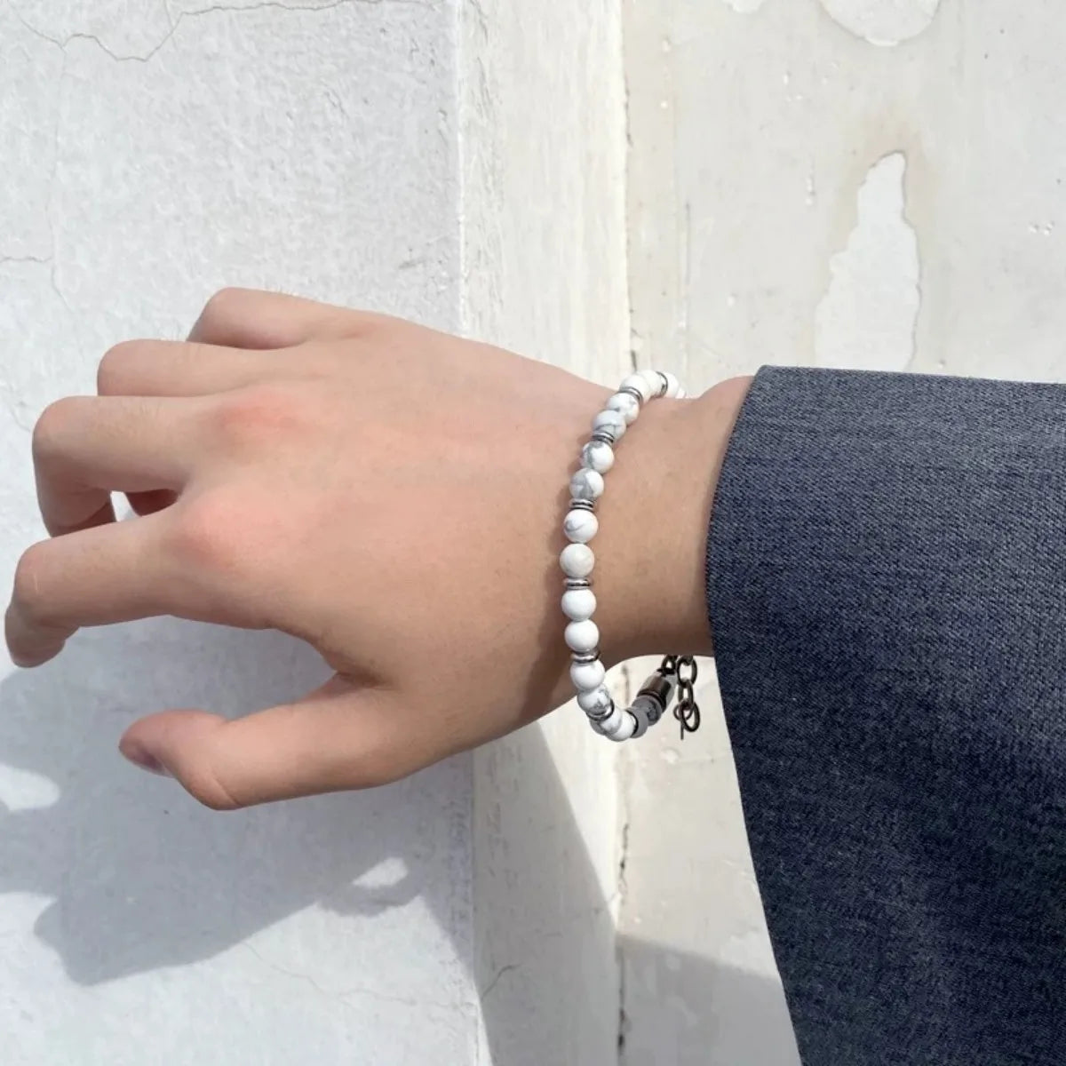 🔥 6mm Tiger Eye Bead Bracelet – Natural Stone Power + Stainless Steel Strength