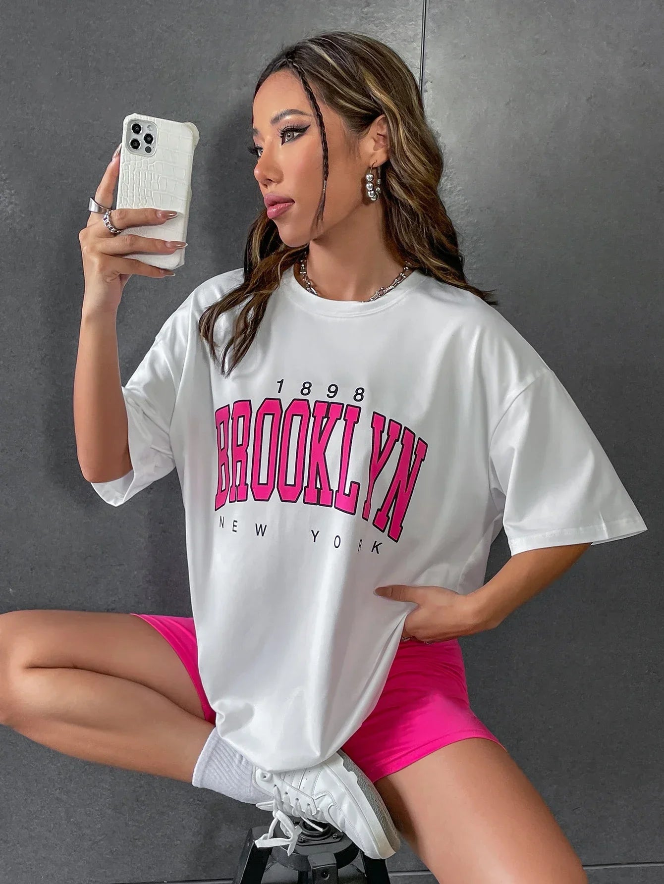 π½β¨ Vintage Vibes! Oversized Brooklyn Tee π Y2K Style ππ₯