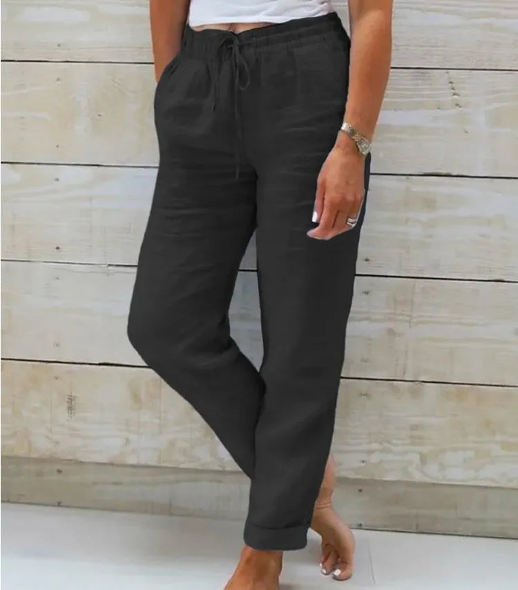 ππΏ High-Waist Cotton Linen Pants β Comfy & Breezy for Summer!