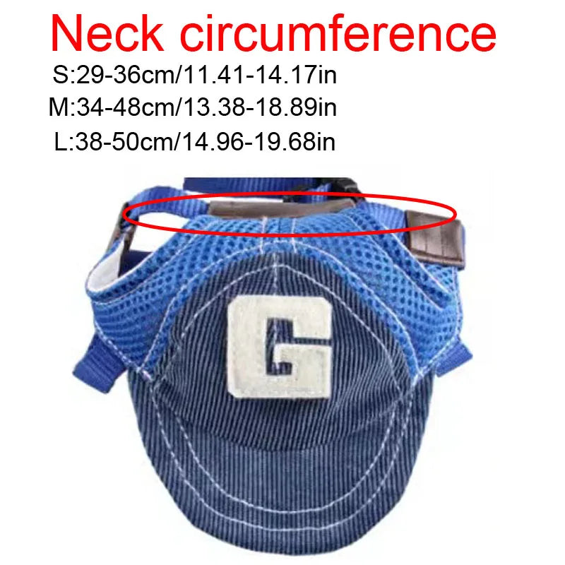 Pet Dog Outdoor Cap Cool Denim Hat Summer Sun Protection Cap for Small Medium Large Dog Doggy
