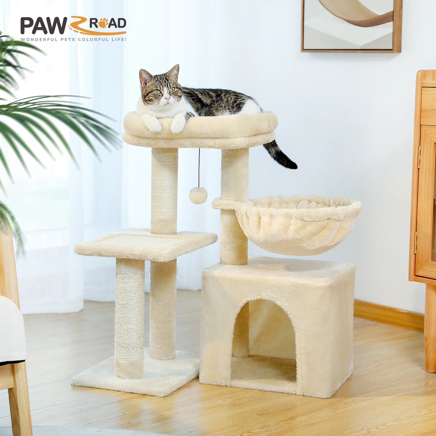 π±π° Indoor Cat Tree β Scratching Posts & Cozy Hammock!