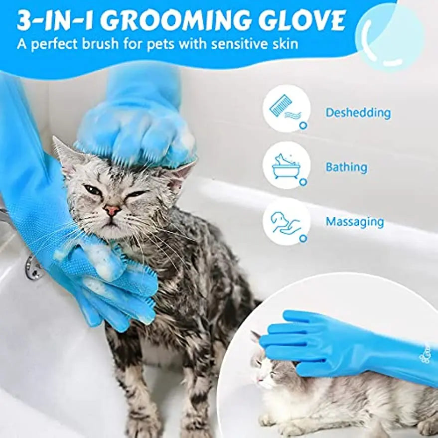 🧤🐾 Grooming Bath Glove – Scrub, Massage & De-Shed!