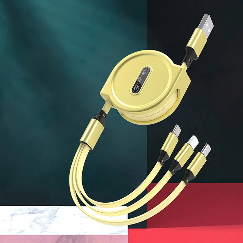 3-in-1 Retractable Fast Charging Cable ⚡️ (iPhone | Micro USB | Type-C)