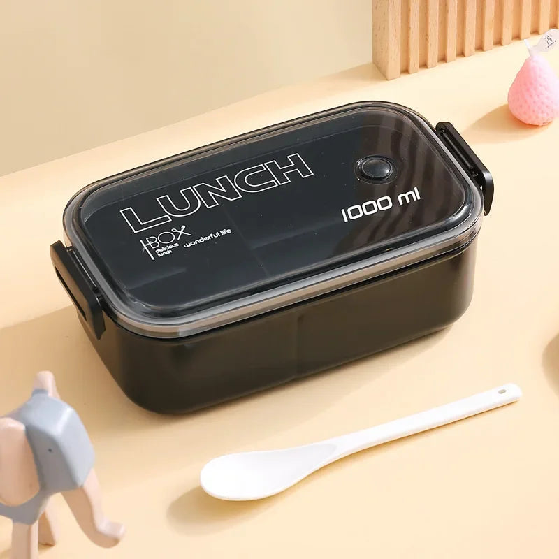 🥢 Lunch Box with Fork & Spoon – Leak-Proof & Microwave Safe! 🍱