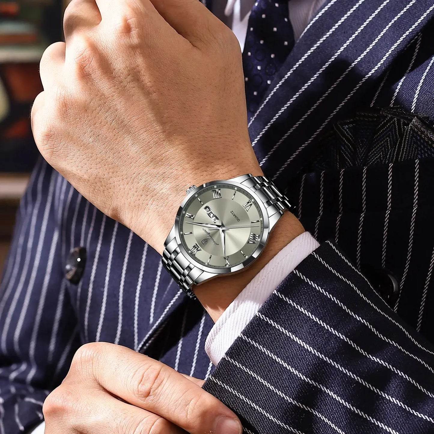 ⌚ POEDAGAR Men's Executive Watch – Precision Meets Power Dressing