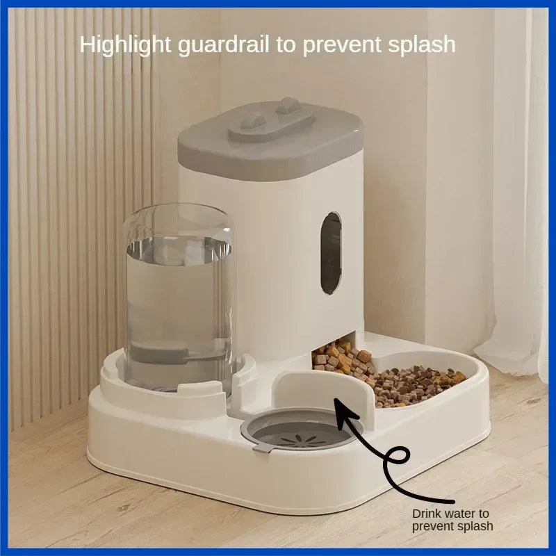 "🍽️💧 Automatic Pet Feeder & Water Fountain – Large Capacity, Convenient & Smart! 🐶🐱✨"