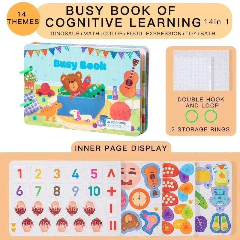 (🎁Last Day 49% OFF)🔥Keep Your Kids Away From Electronics - Early Education Enlightenment Quiet Sticker Toy