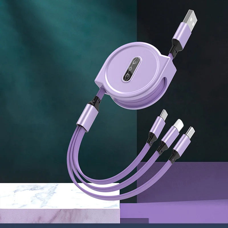 3-in-1 Retractable Fast Charging Cable ⚡️ (iPhone | Micro USB | Type-C)