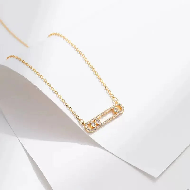 ๐ Paperclip Full Diamond Necklace โ Where Minimalism Meets Brilliance!