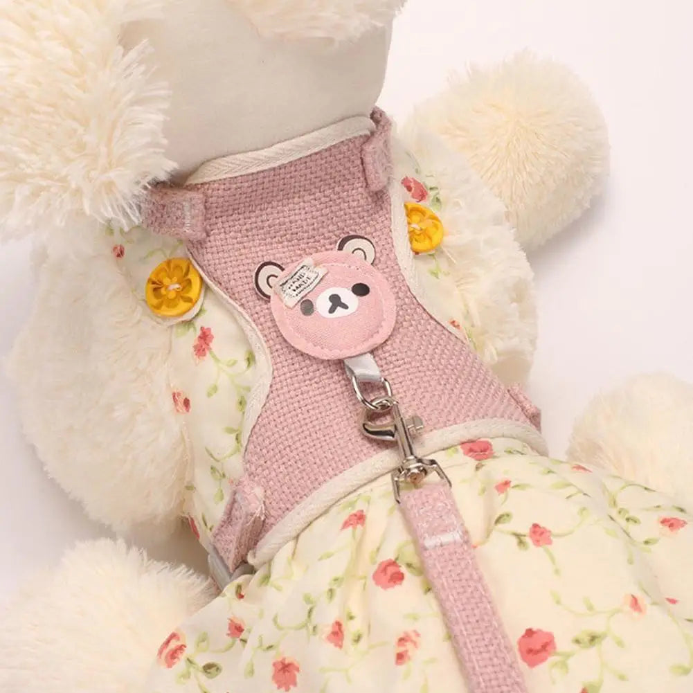 πΎπ Breathable Adjustable Pet Harness & Leash β Easy & Comfy!