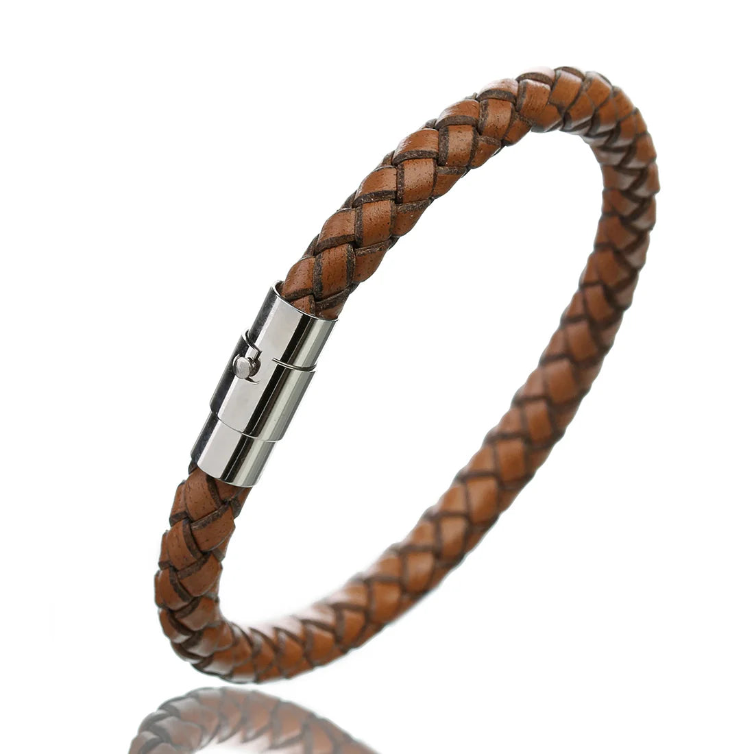 π₯ Handmade Vintage Leather Bracelet for Men β Magnetic Buckle & Adjustable Fit (19-22cm) π₯