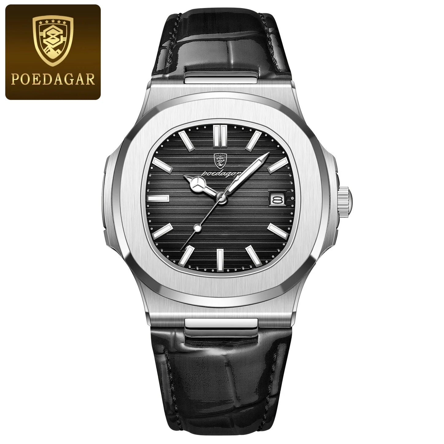 🕶️ POEDAGAR Square Chronograph – Where Rugged Meets Refined