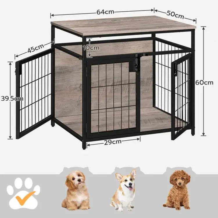 🏠 قفص كلاب فاخر XL/XXL/XXXL بتصميم خشبي أنيق وأبواب معدنية – المساحة والراحة لكلبك الكبير! 🐶💪