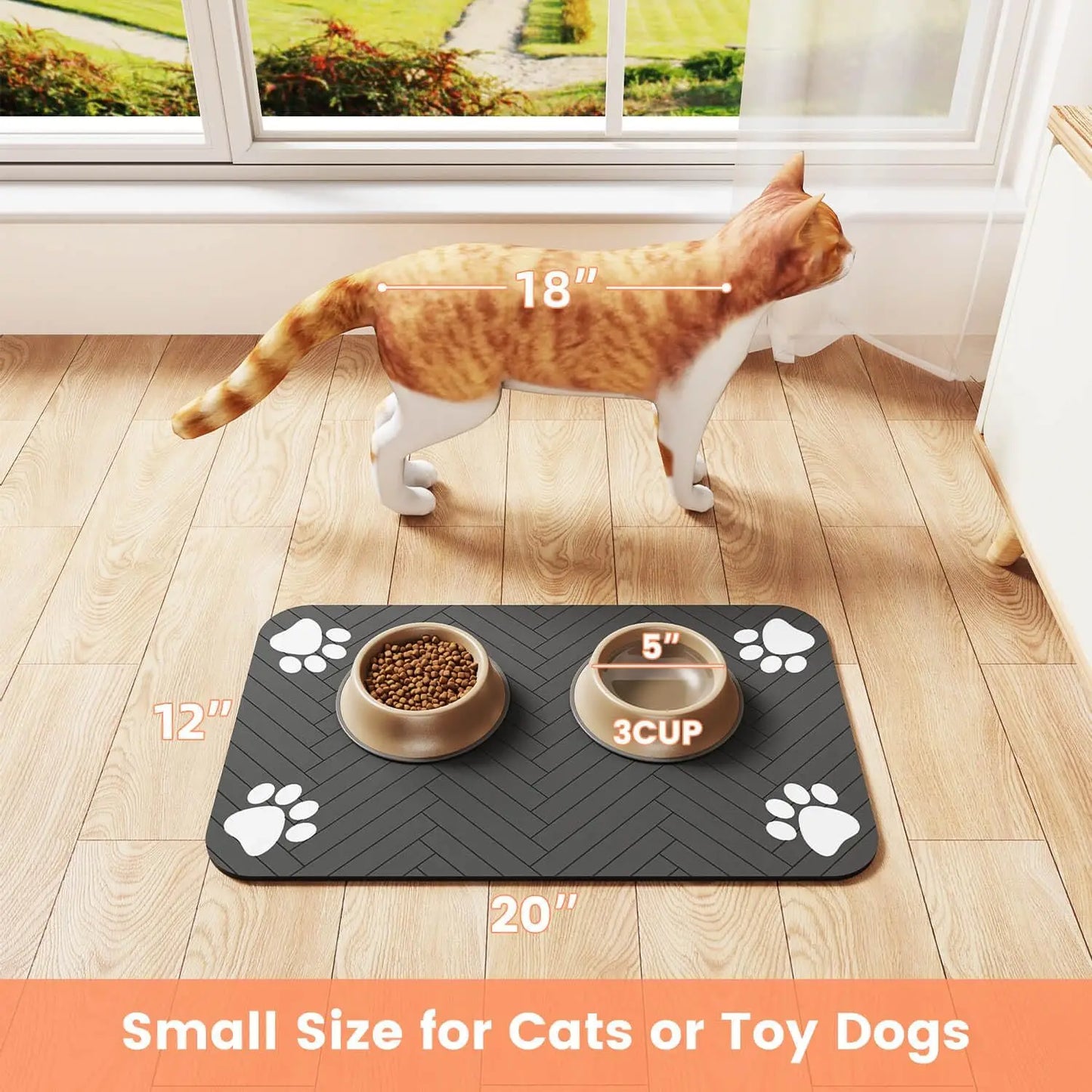 πΎπ§ Waterproof Absorbent Pet Feeding Mat β Quick Dry!
