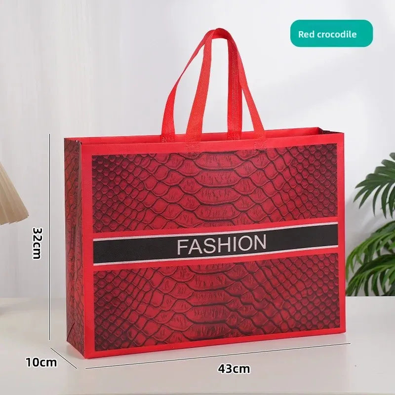 Customizable Eco-Friendly Non-Woven Fabric Shopping Bags 3D Handheld Clothing Footwear Apparel Logo Printable
