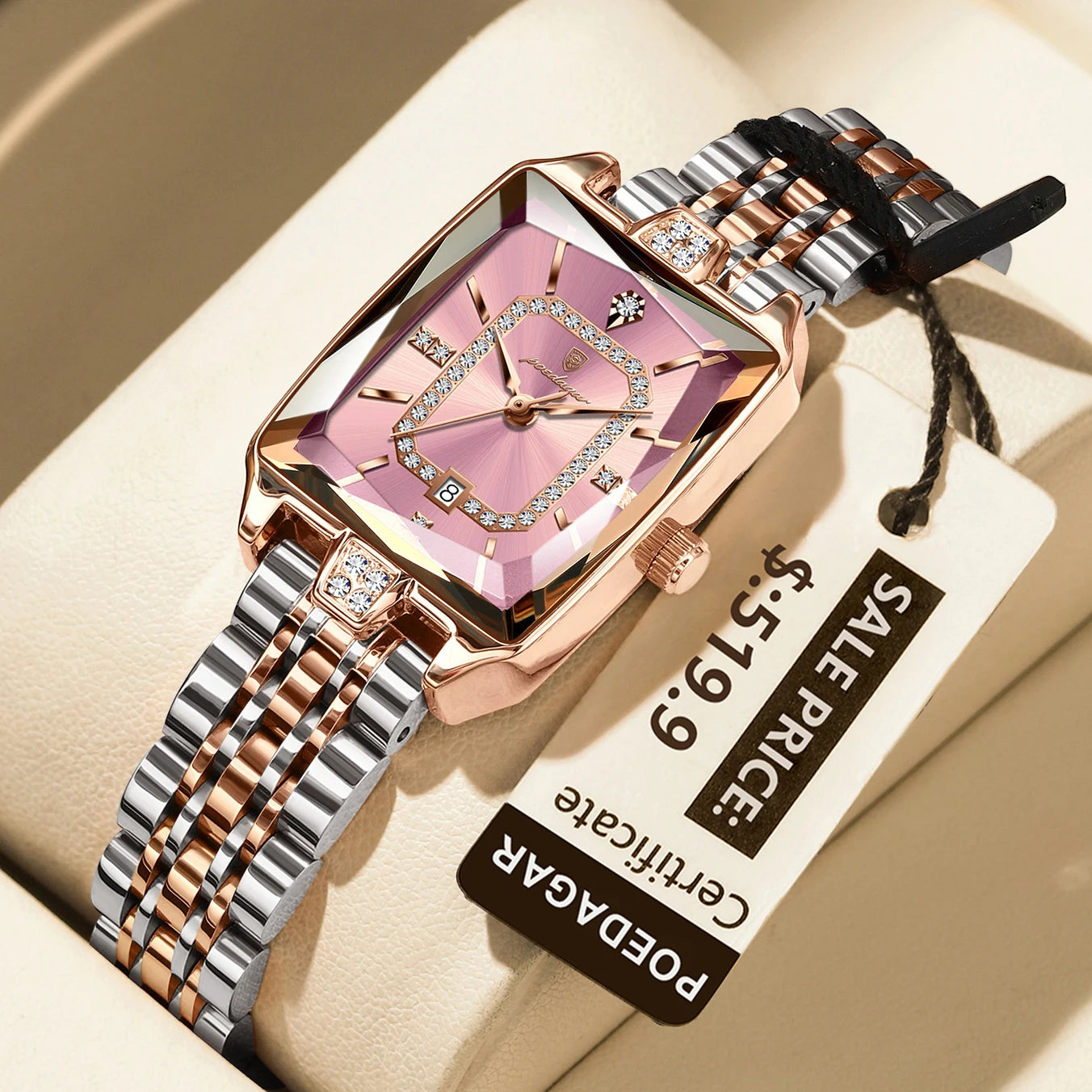 π POEDAGAR Luxury Rectangle Watch β Where Elegance Meets Everyday Reliability